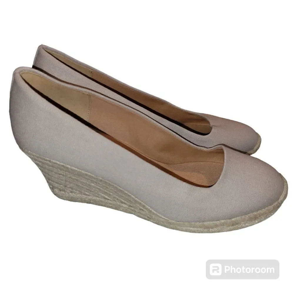 J CREW espadrille wedges size 10